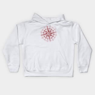 Bordeaux Compass Rose Kids Hoodie